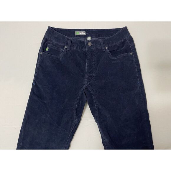 Stio Rivet‎ Cord Chino Pants Mens 28R 28x32 Navy Corduroy Organic Cotton Stretch - Picture 1 of 7